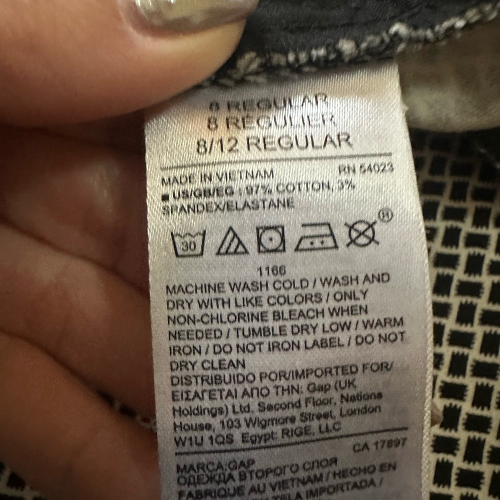 GAP Black/White Pants- Size 8 - Picture 7 of 7